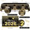 Graduation Decorations 2026, Black and Gold Balloon Garland Arch, Black and Gold Graduation Decorations with Congrats Grad Tablecloth and Class of 2026 Backdrop for High School College Grad Party